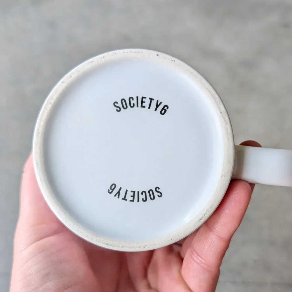 Society6 Nasty Woman White Blue Watercolor Ceramic Coffee Mug 11oz